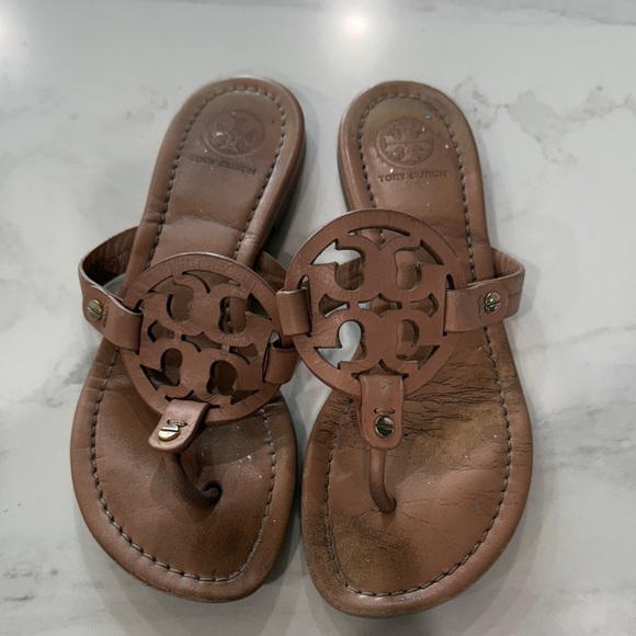 Tory Burch Tan Leather Sandals - Picture 1 of 3